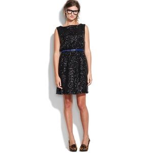 Madewell black sequin cocktail dress